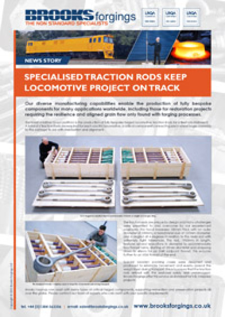Specialised Traction Rods Keep Locomotive Refurbishment Project on Track
