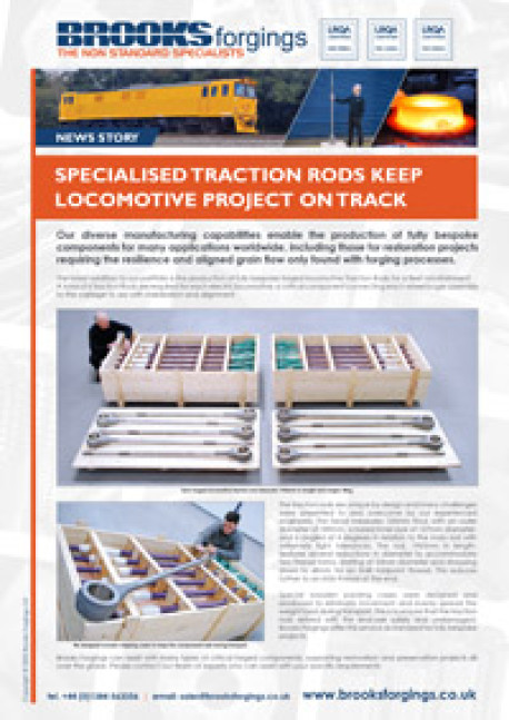 Specialised Traction Rods Keep Locomotive Refurbishment Project on Track