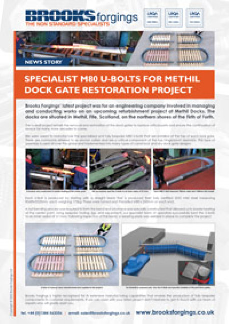 Specialist Production Of M80 U-Bolts For Methil Dock Gate Restoration Project