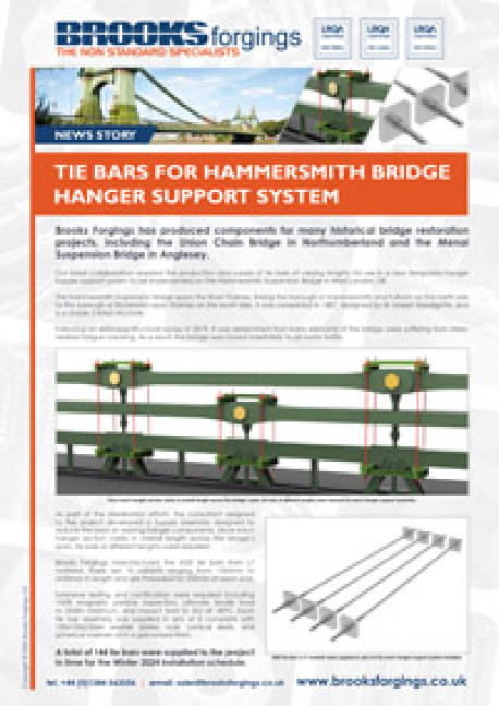 Tie Bars For Hammersmith Suspension Bridge Temporary Hanger Support System