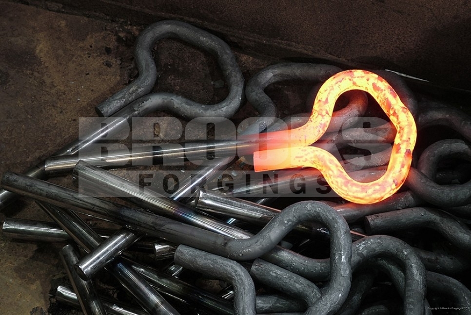 3 - hand forged forging lifting handle forming