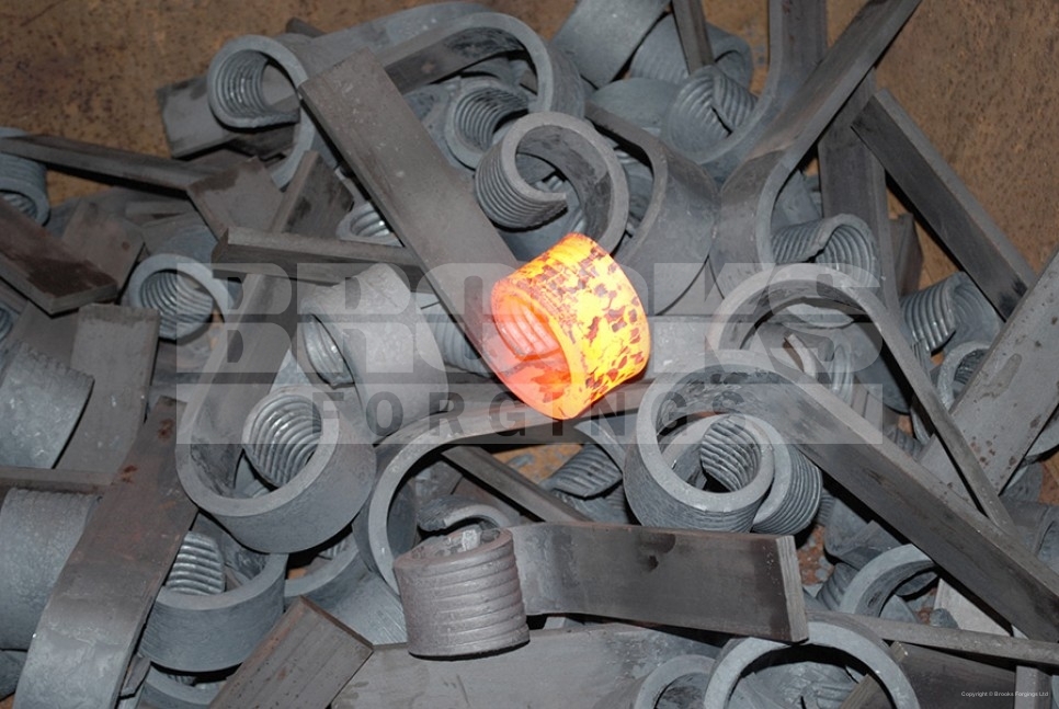 6 - hand forged forging ironwork scroll ends