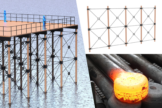 Bespoke Tension System Bracing Components For Southend Pier Restoration