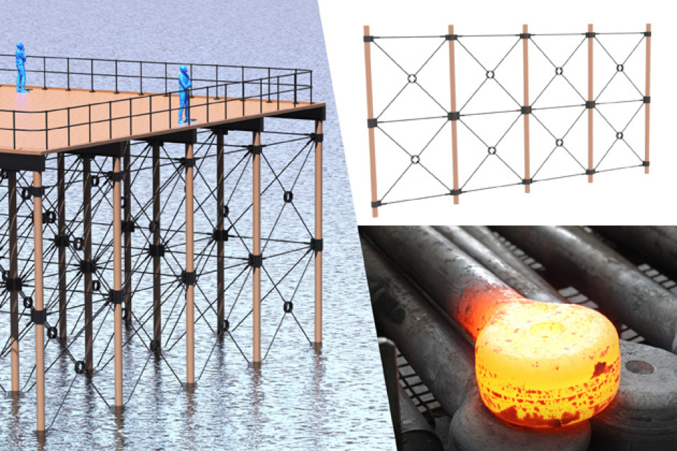 Bespoke Tension System Bracing Components For Southend Pier Restoration